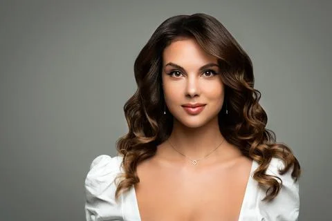 Female model. SPA concept. Natural beauty. Smiling beautiful girl Foto stock