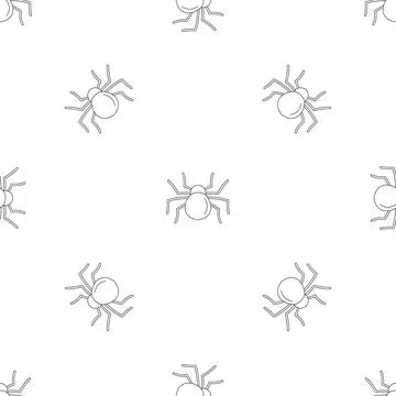 Female mouse spider pattern seamless Stock Illustration