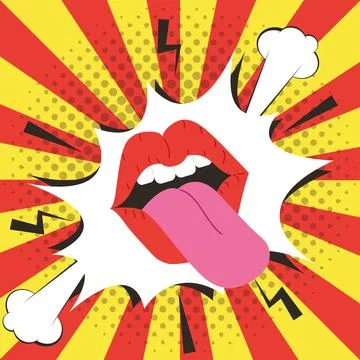 Female mouth patch 스톡 일러스트