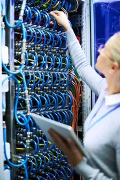 Female Network Engineer Foto stock