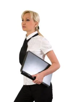 Female with notebook. Stock Photos