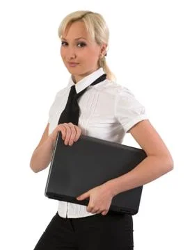 Female with notebook. Stock Photos