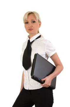 Female with notebook. Stock Photos