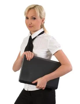 Female with notebook. Stock Photos