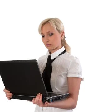Female with notebook. Stock Photos