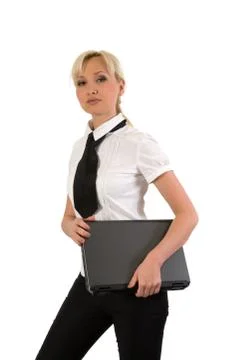 Female with notebook. Stock Photos