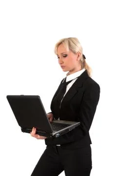 Female with notebook. Stock Photos