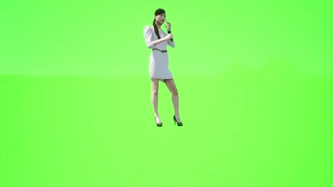 Female nurses talking and explaining to reporters in front of the camera, realis Video stock 243291681