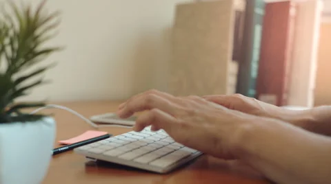 Female office assistant at computer pc Video stock 65146027