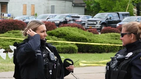 female officers from the buffalo police ... | Stock Video | Pond5