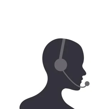 Female operator. Stock Illustration