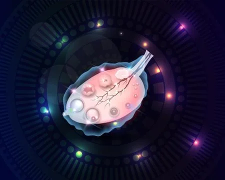 Female ovary Stock Illustration