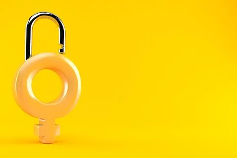 Female padlock concept Stock Illustration