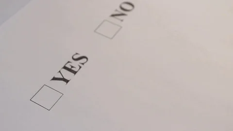 Female by pencil notes yes in test Stock Footage 107390736