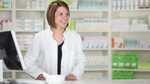Female pharmacist with customer Stock-Footage 25210105