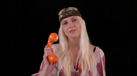 Female on the phone Stock Footage 8948282