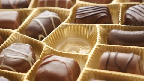 Female picking one of many different candies background Stock Footage 73509698