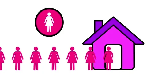 Female Population Directed to Separate Residence Stock Footage 335642050