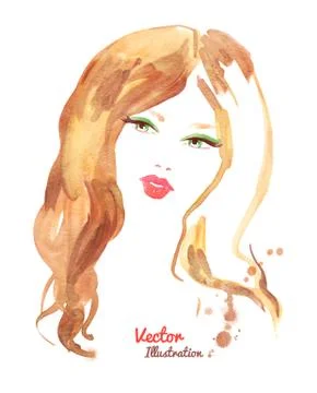 Female portrait Stock Illustration