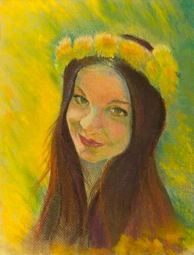 Female portrait Stock Illustration