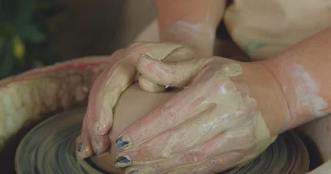 Female potter at work Stock Footage 142402748