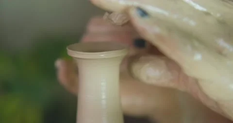 Female potter at work Stock Footage 142402986