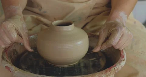 Female potter at work Stock Footage 142403017