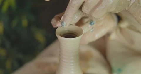 Female potter at work Stock Footage 142403021