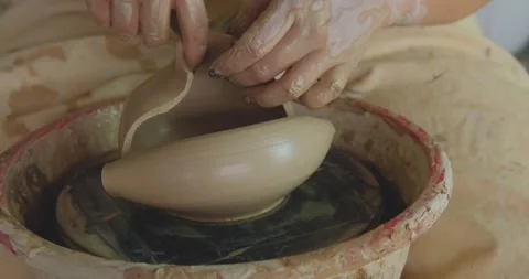 Female potter at work Stock Footage 142403041