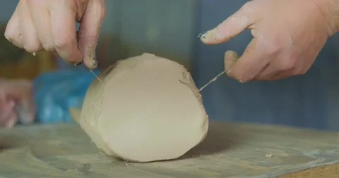 Female potter at work Stock Footage 142403046