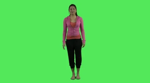 Female practising yoga Stock Footage 12141868