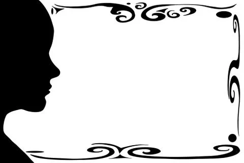 Female profile Foto stock