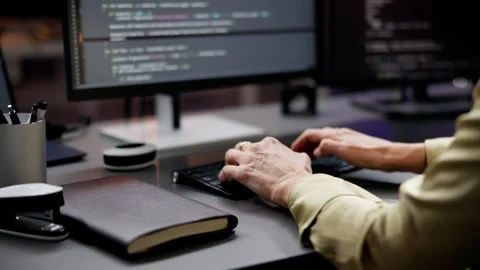 Female Programmer and Multiple Women Developers: Empowering Girl Stock Footage 255873792