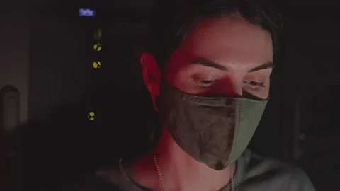 Female Programmer in Face Mask Stock-Footage 162468897