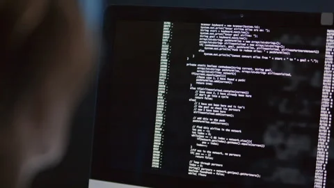 Female Programmer Observing Code Testing Stock Footage 244230422