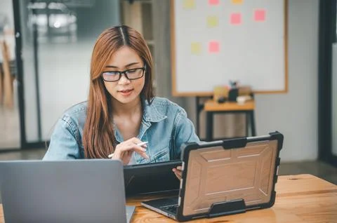 Female programmer working on coding, software development and web design.Co.. Stock Photos