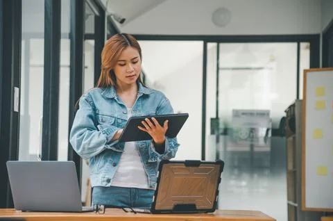 Female programmer working on coding, software development and web design.Co.. Stock Photos