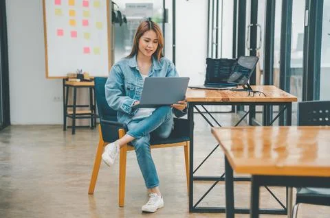 Female programmer working on coding, software development and web design.Co.. Stock Photos