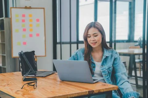 Female programmer working on coding, software development and web design.Co.. Stock Photos