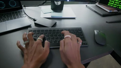 Female Programmer Working with Complex Data in Office Stock Footage 292627813