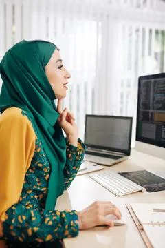 Female programmer writing code Stock Photos