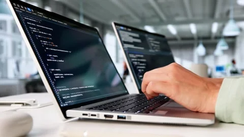 Female Programmer Writing Software Code Stock-Footage 316448012