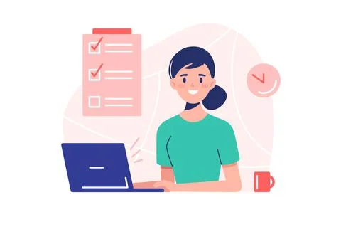 Female project manager Stock Illustration