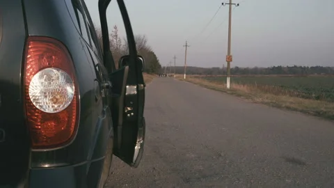 Female Prostitute Gets Out Of Client Car Stock Footage 120100052
