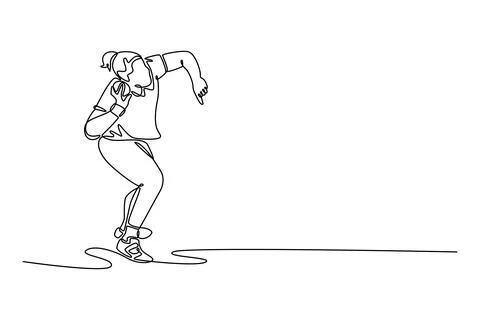 Female putter preparing to throw shot at indoor stadium Stock Illustration