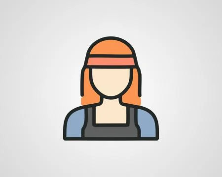 Female Rapper Icon Vector | Bold Hip-Hop Artist Character Design Stock Illustration