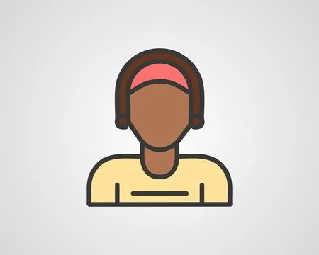 Female Rapper Icon Vector | Bold Hip-Hop Artist Character Design Stock Illustration