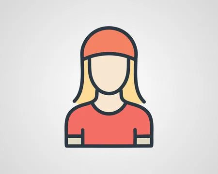 Female Rapper Icon Vector | Bold Hip-Hop Artist Character Design Stock Illustration