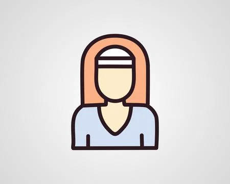Female Rapper Icon Vector | Bold Hip-Hop Artist Character Design Stock Illustration