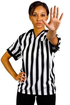 Female Referee Foto stock